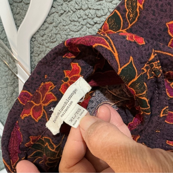 🍓 Beach Lunch Lounge Beachlunchlounge Floral Button Down Long Sleeve Shirt - XL - Picture 4 of 5